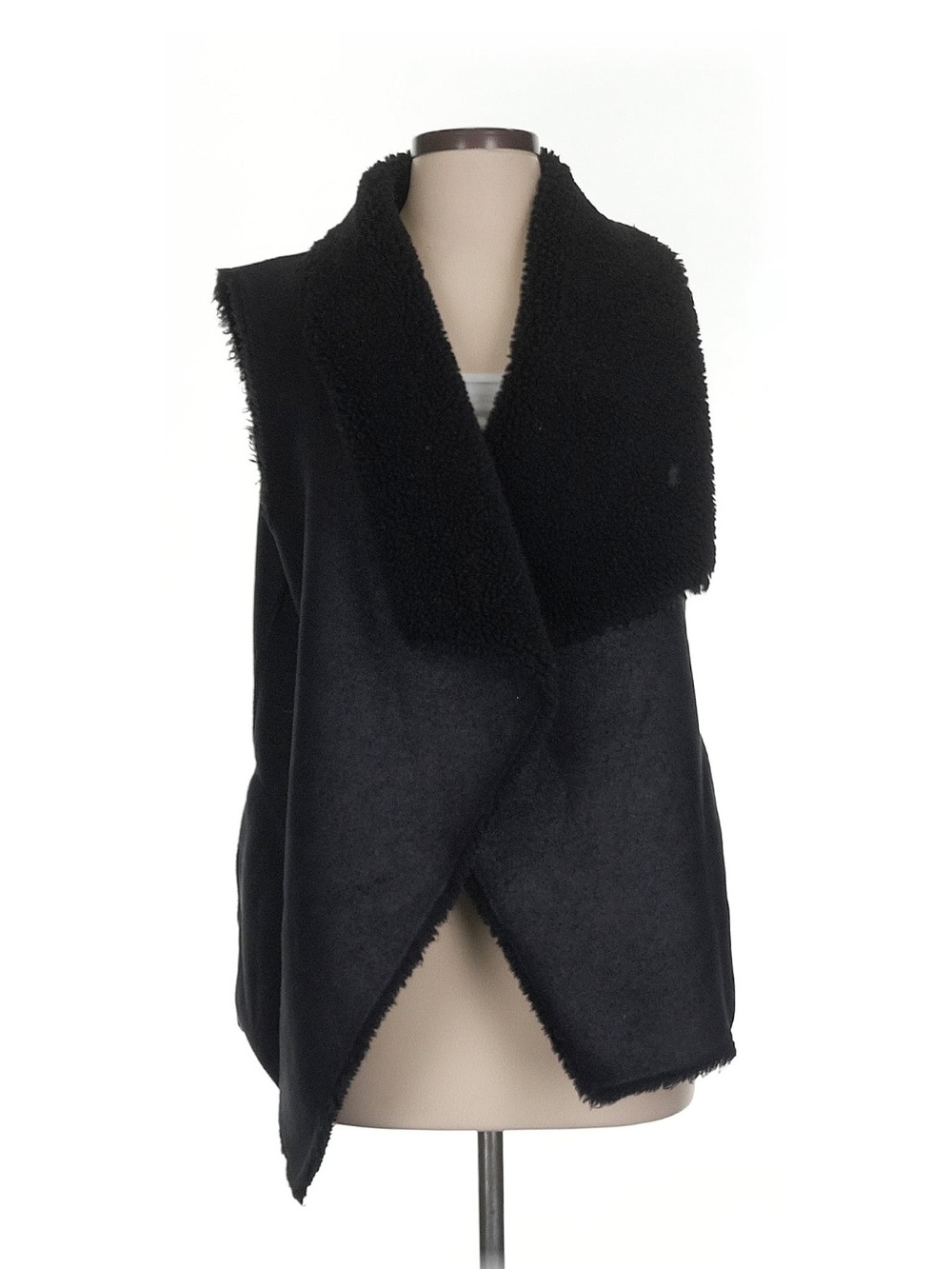 Velvet by Graham & Spencer Black Faux Shearling Vest